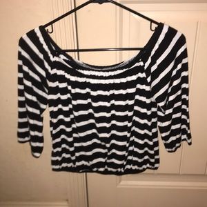 Off the Shoulder Black cropped top